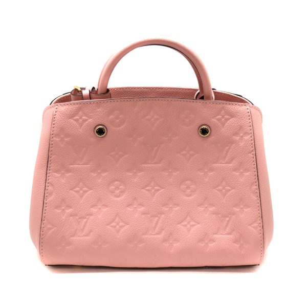 a22 9164 3 Louis Vuitton Montaigne BB Empreinte Leather Handbag Shoulder Bag Pink