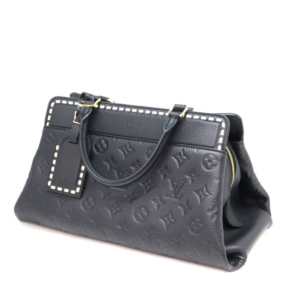 a22 9601 1 Louis Vuitton Vosges MM 2WAY Monogram Empreinte Leather Shoulder Bag Handbag Black Noir