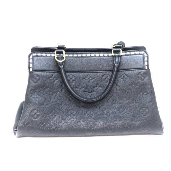 a22 9601 3 Louis Vuitton Vosges MM 2WAY Monogram Empreinte Leather Shoulder Bag Handbag Black Noir