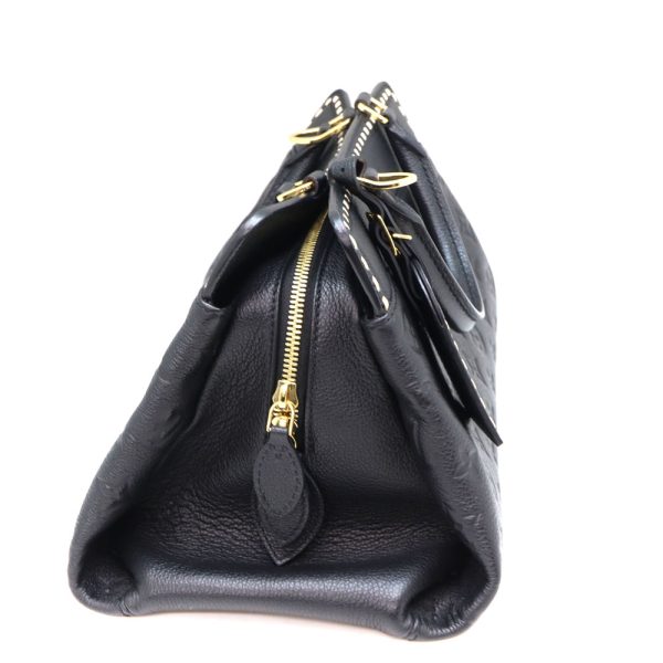 a22 9601 5 Louis Vuitton Vosges MM 2WAY Monogram Empreinte Leather Shoulder Bag Handbag Black Noir