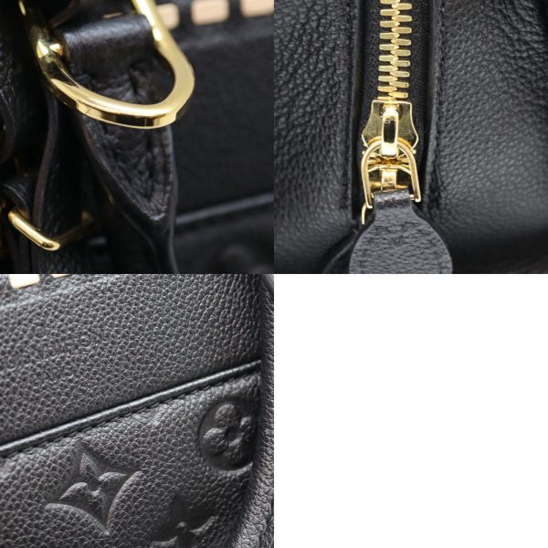 a22 9601 8 Louis Vuitton Vosges MM 2WAY Monogram Empreinte Leather Shoulder Bag Handbag Black Noir