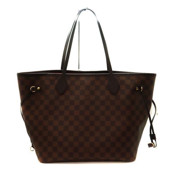 a23 1880 2 Louis Vuitton Womens Neverfull MM Tote Bag Damier Canvas Ebene Brown