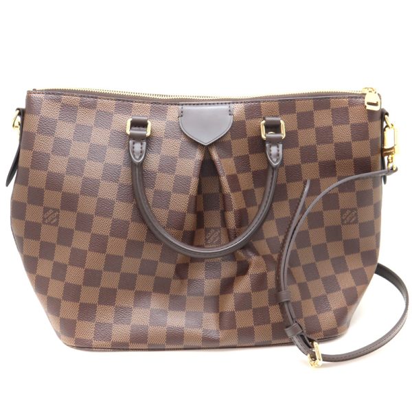 a23 625 2 Louis Vuitton Sienna PM Damier Canvas Ebene Brown 2way Shoulder Bag Handbag