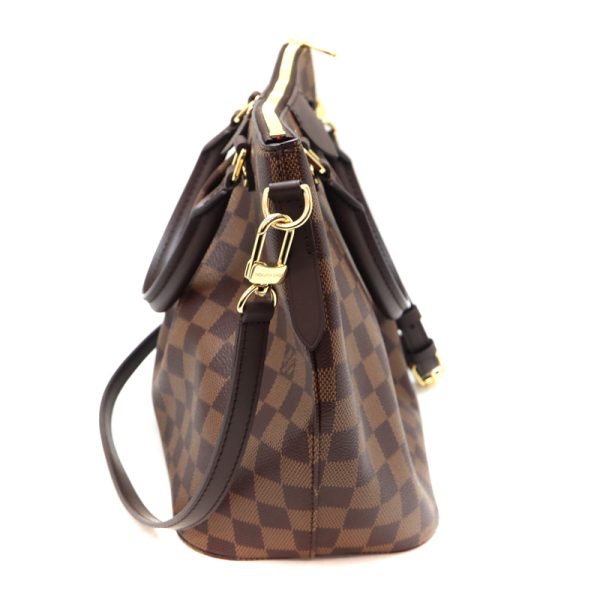 a23 625 3 Louis Vuitton Sienna PM Damier Canvas Ebene Brown 2way Shoulder Bag Handbag