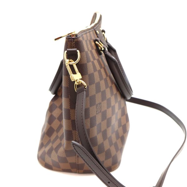 a23 625 4 Louis Vuitton Sienna PM Damier Canvas Ebene Brown 2way Shoulder Bag Handbag