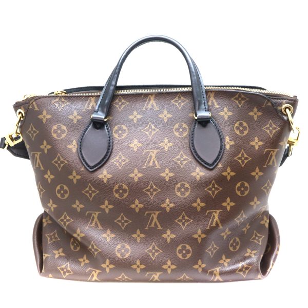 a23 6383 2 Louis Vuitton Flower Zipped Tote Monogram Brown