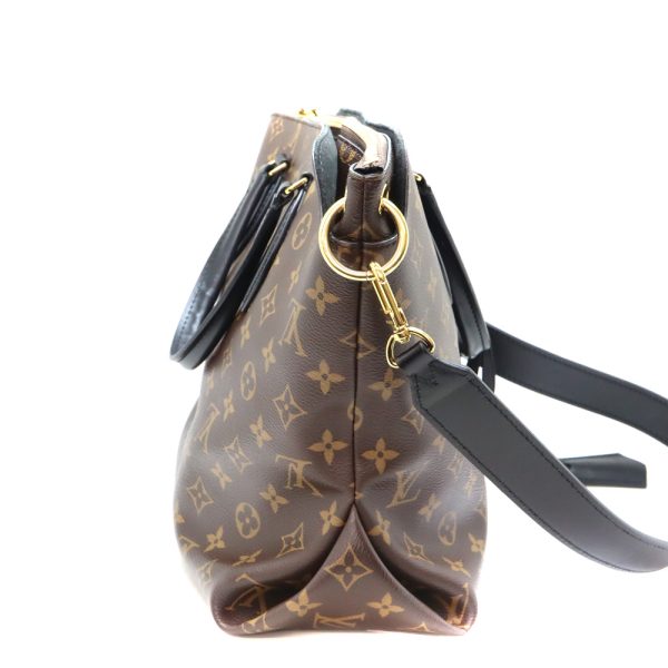 a23 6383 4 Louis Vuitton Flower Zipped Tote Monogram Brown