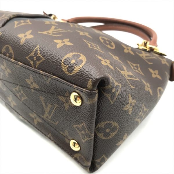 a3576 5 Louis Vuitton Monogram Leather V Tote BB 2WAY Shoulder Bag Black