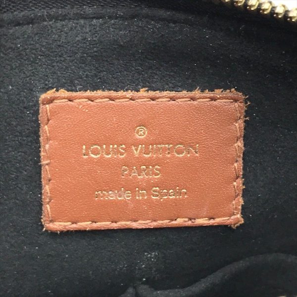 a3576 9 Louis Vuitton Monogram Leather V Tote BB 2WAY Shoulder Bag Black