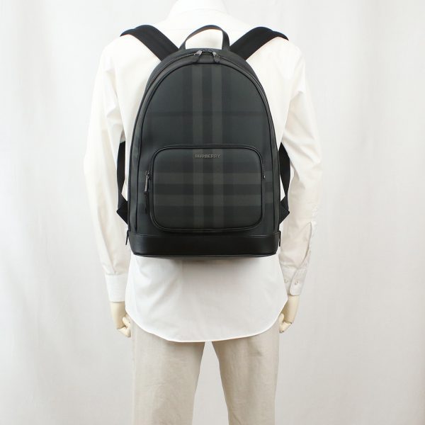 bur8065630011 a Burberry Backpack Gray