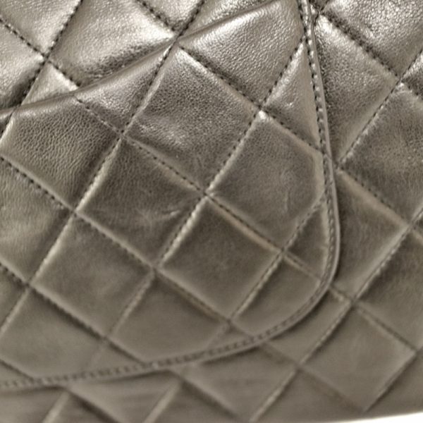 c21 1306 7 Chanel Matelasse Leather Tote Bag Black