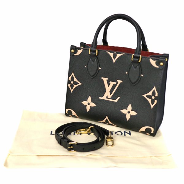 c21 2265 10 LOUIS VUITTON Onthego Tote Shoulder Bag 2way Black