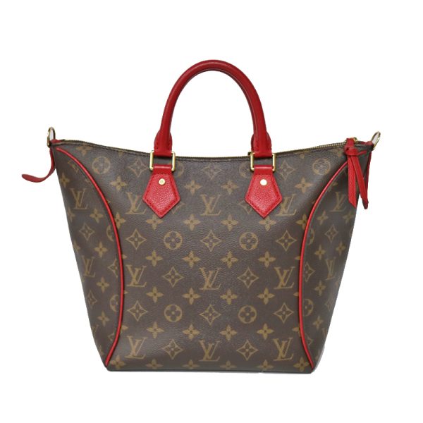 c21 3847 2 Louis Vuitton Tournelle PM Cerise Bag 2WAY Large Capacity Red Monogram Canvas Tote Bag