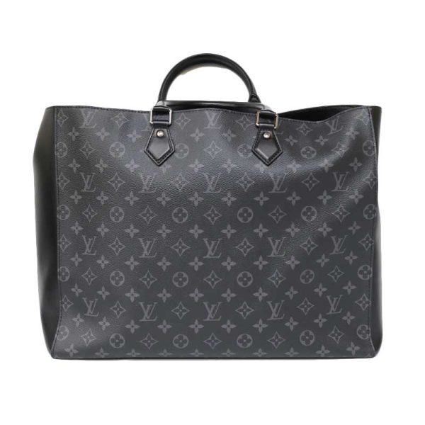 c21 4275 3 Louis Vuitton Grand Sac Monogram Eclipse Canvas Tote Bag Gray Black