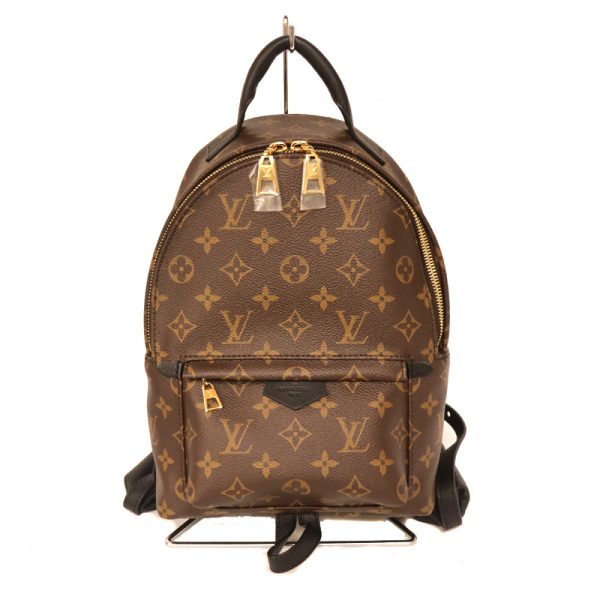 c21 4743 1 Louis Vuitton Palm Springs Backpack PM Monogram Canvas Leather Brown x Black