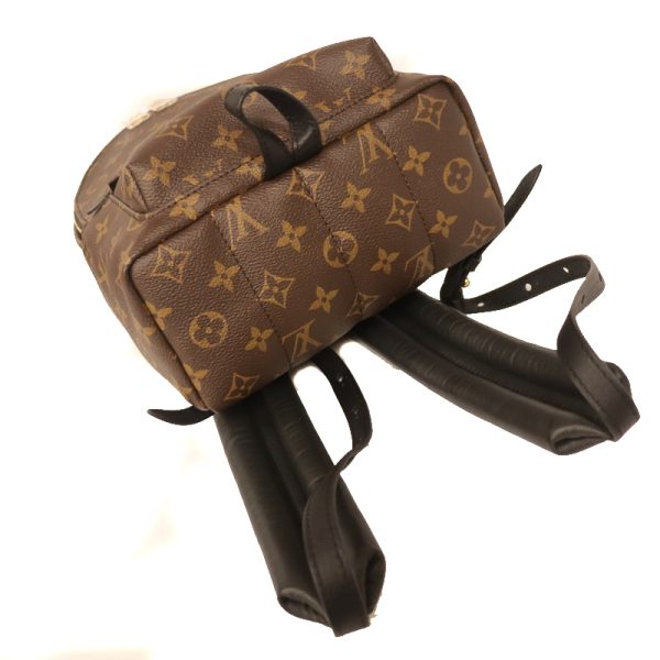 c21 4743 5 Louis Vuitton Palm Springs Backpack PM Monogram Canvas Leather Brown x Black