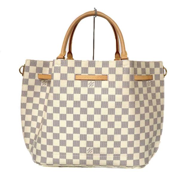 c21 5191 2 Louis Vuitton Girolata Damier Canvas Brown Handbag White Azur Pink