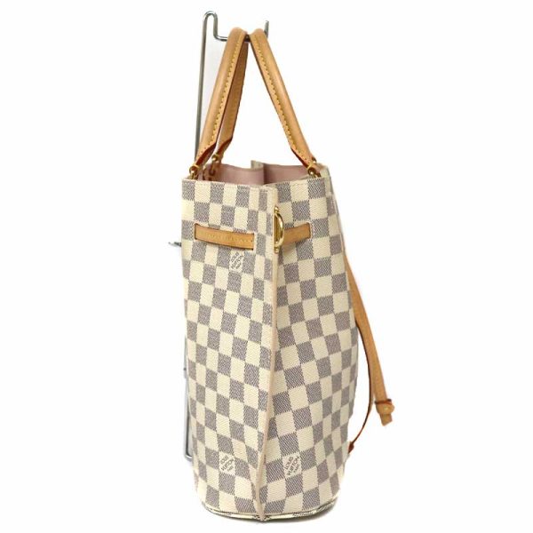 c21 5191 4 Louis Vuitton Girolata Damier Canvas Brown Handbag White Azur Pink