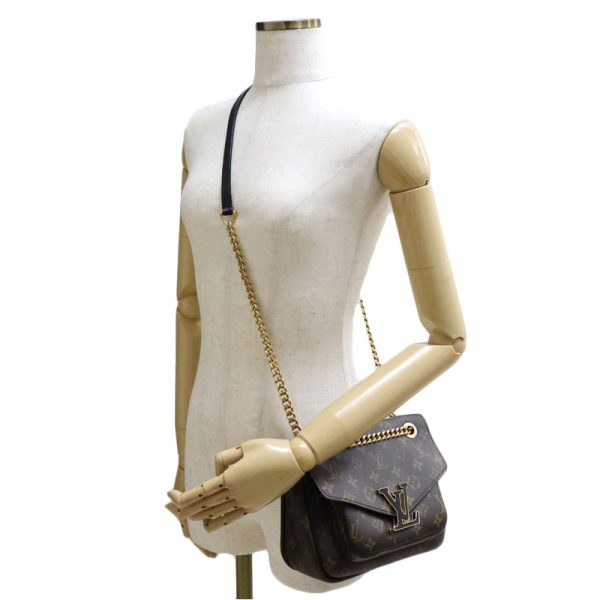 c21 6355 11 Louis Vuitton Passy Monogram Crossbody Chain Shoulder Bag Brown