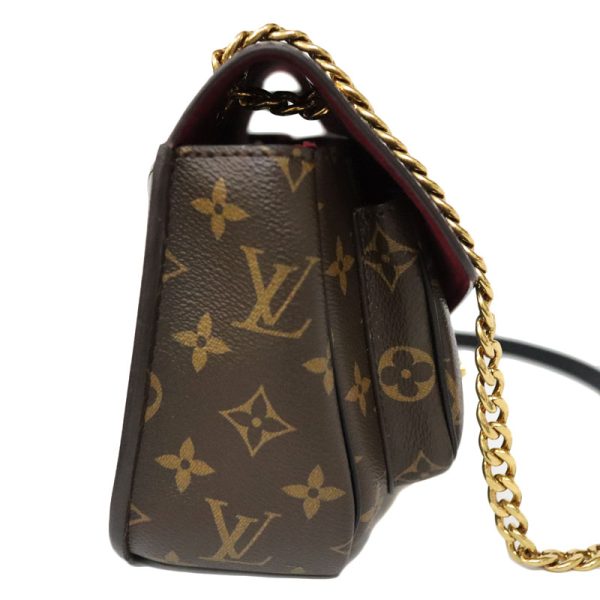 c21 6355 16 Louis Vuitton Passy Monogram Crossbody Chain Shoulder Bag Brown