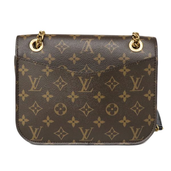 c21 6355 3 Louis Vuitton Passy Monogram Crossbody Chain Shoulder Bag Brown