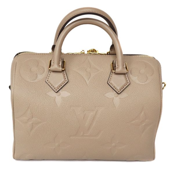 c21 6777 2 Louis Vuitton Speedy Bandouliere Empreinte Leather Handbag Beige