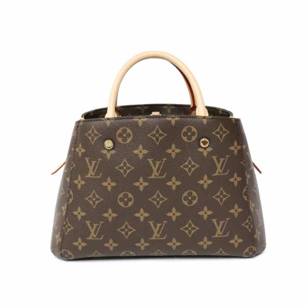 c22 3091 2 Louis Vuitton Montaigne BB Monogram Handbag Brown