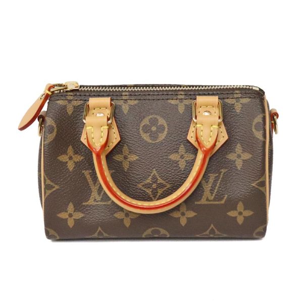 c22 5894 1 Louis Vuitton Nano Speedy Monogram Canvas Shoulder Bag Brown