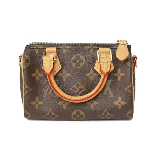 c22 5894 3 Louis Vuitton Nano Speedy Monogram Canvas Shoulder Bag Brown