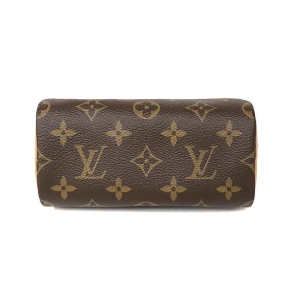 c22 5894 4 Louis Vuitton Nano Speedy Monogram Canvas Shoulder Bag Brown