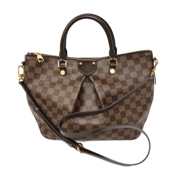 c22 646 1 Louis Vuitton Siena MM Damier Canvas Ebene Brown LV Tote Bag