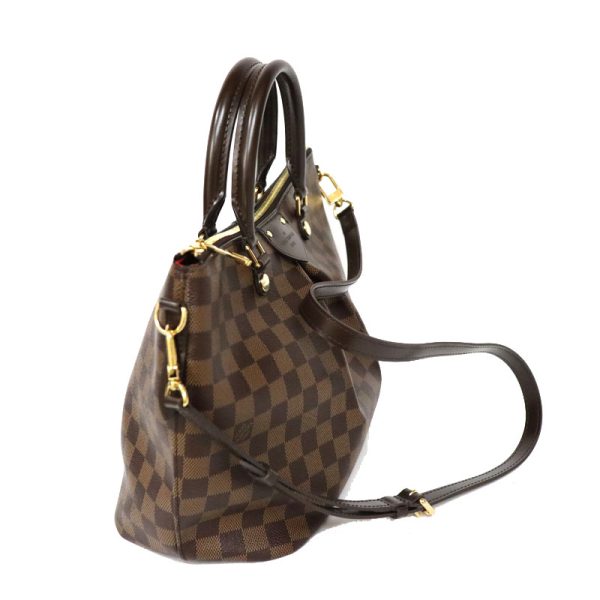 c22 646 2 Louis Vuitton Siena MM Damier Canvas Ebene Brown LV Tote Bag