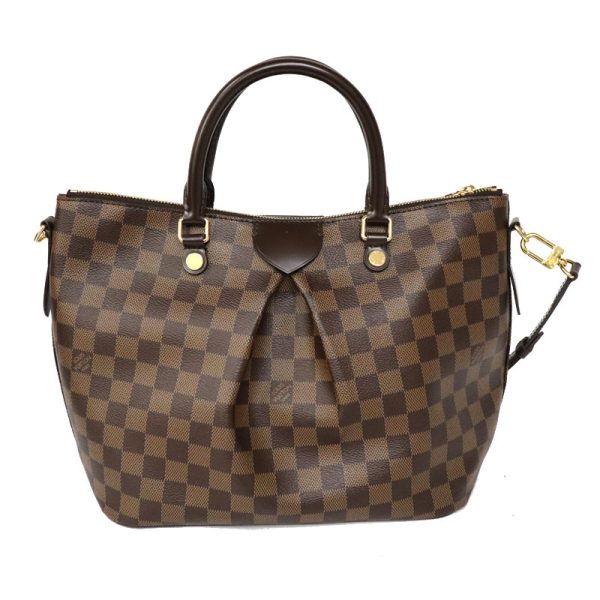 c22 646 4 Louis Vuitton Siena MM Damier Canvas Ebene Brown LV Tote Bag