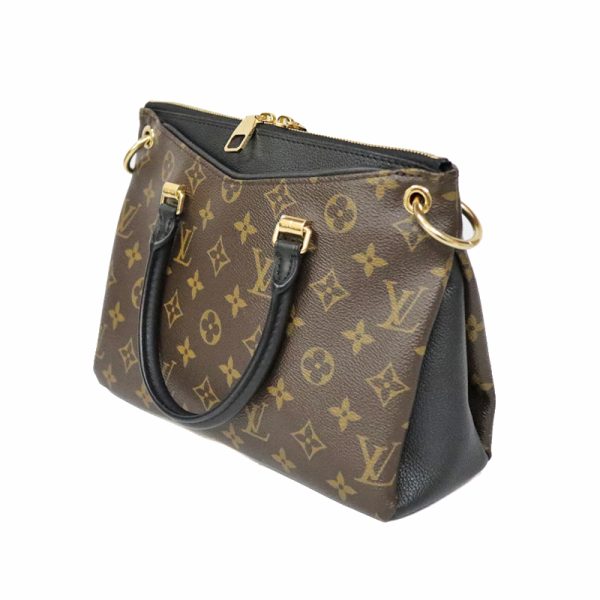 c22 694 2 Louis Vuitton Pallas BB Monogram Canvas Noir Brown x Black Shoulder Handbag 2way