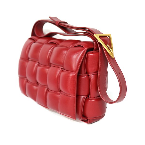 c23 3668 3 Bottega Veneta Padded Cassette lambskin Shoulder Bag Red