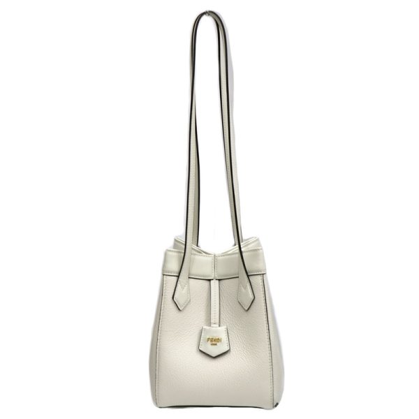 c24 2088 1 Fendi Deformed Small Shoulder Bag White