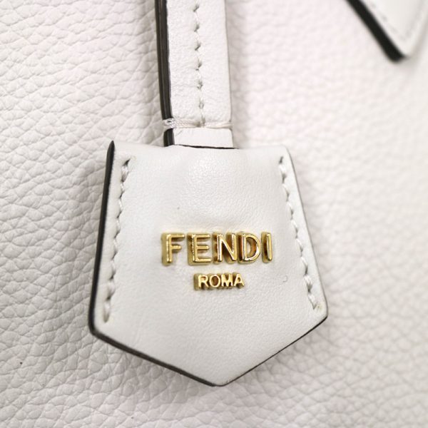 c24 2088 11 Fendi Deformed Small Shoulder Bag White