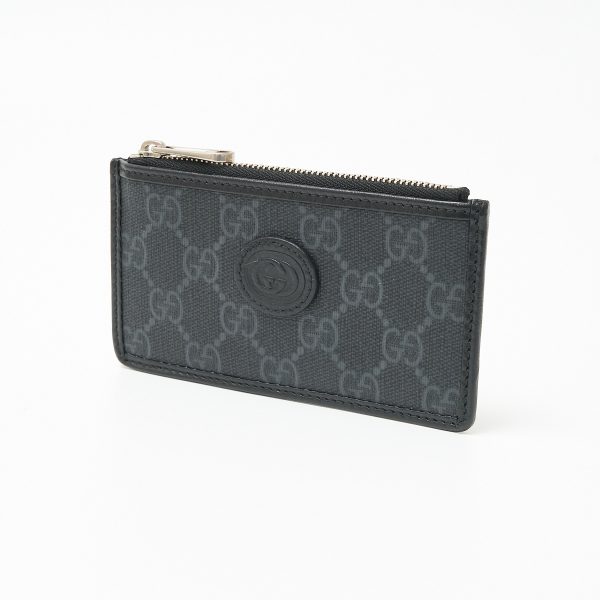 compass1705122227 Gucci Interlocking G Business Card Holder Black