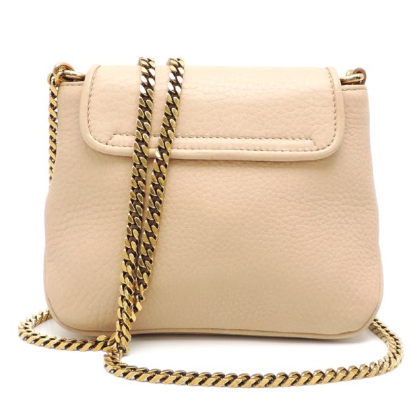 dh80361 2 Gucci Double G Mini Chain Shoulder Bag Beige