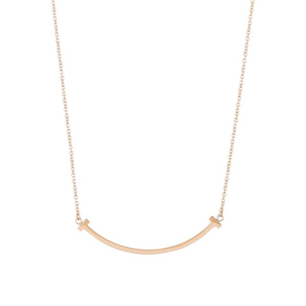 downlo Tiffany T Smile K18 Necklace Gold