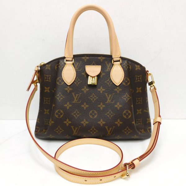 dz746651 1 Louis Vuitton Rivoli Monogram 2way Shoulder Handbag Brown