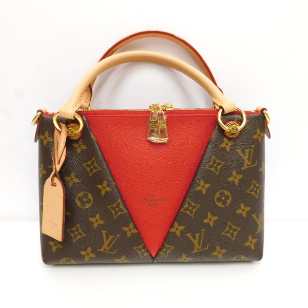 dz751871 1 Louis Vuitton V Tote Monogram canvas Shoulder bag Brown red