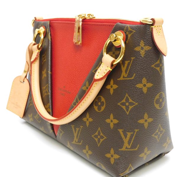 dz751871 6 Louis Vuitton V Tote Monogram canvas Shoulder bag Brown red