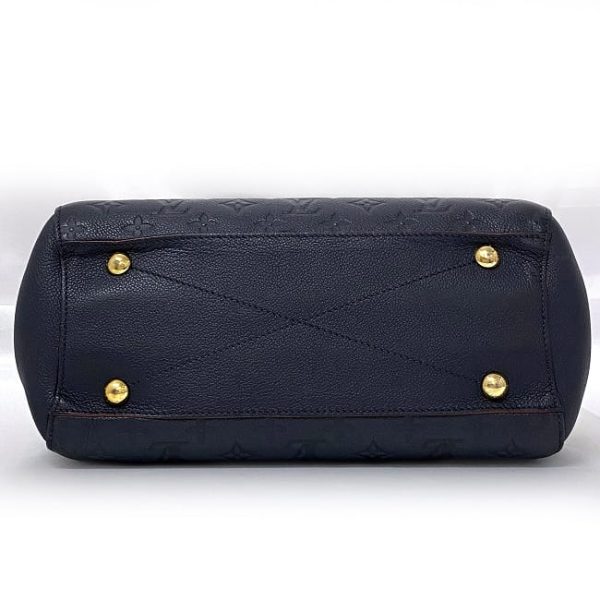 f 18507 5 Louis Vuitton Montaigne MM Navy Monogram Empreinte 2way Leather Handbag Shoulder Bag Blue