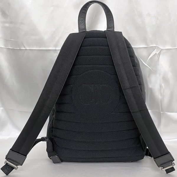 f 19953 4 Christian Dior Homme Backpack Black Oblique Nylon Leather Rucksack