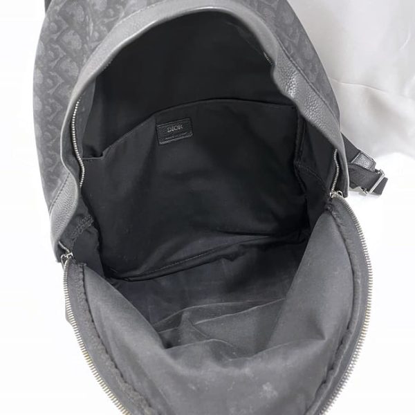 f 19953 7 Christian Dior Homme Backpack Black Oblique Nylon Leather Rucksack