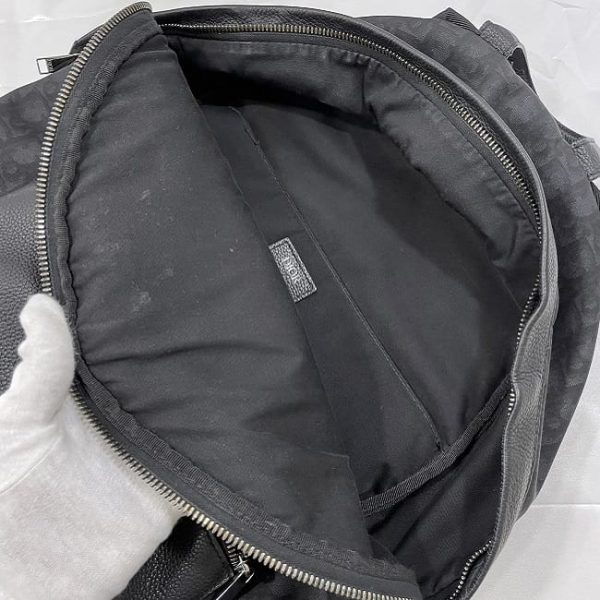 f 19953 8 Christian Dior Homme Backpack Black Oblique Nylon Leather Rucksack