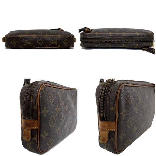 f13973 3 Louis Vuitton Monogram Pochette Shoulder Bag brown