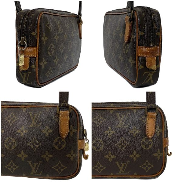 f13973 4 Louis Vuitton Monogram Pochette Shoulder Bag brown