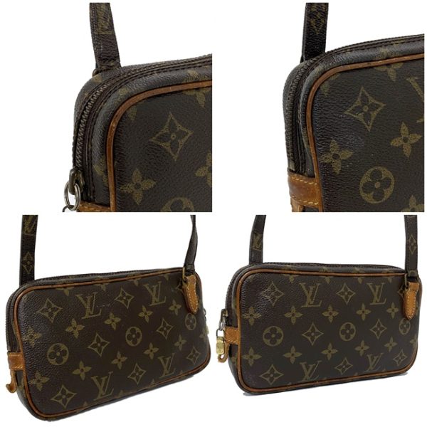 f13973 5 Louis Vuitton Monogram Pochette Shoulder Bag brown